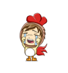 Rooster Costume by My Little Girl（個別スタンプ：31）