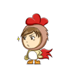 Rooster Costume by My Little Girl（個別スタンプ：33）