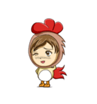 Rooster Costume by My Little Girl（個別スタンプ：34）