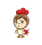 Rooster Costume by My Little Girl（個別スタンプ：35）