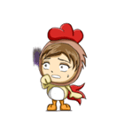 Rooster Costume by My Little Girl（個別スタンプ：38）