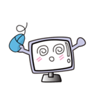パソコンくん（個別スタンプ：4）