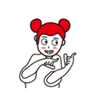 A cute red hair girl（個別スタンプ：1）