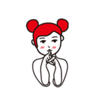 A cute red hair girl（個別スタンプ：3）