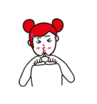 A cute red hair girl（個別スタンプ：6）