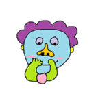 Cute hair green guy（個別スタンプ：6）