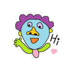 Cute hair green guy（個別スタンプ：7）