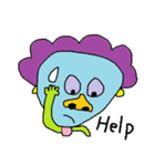 Cute hair green guy（個別スタンプ：13）