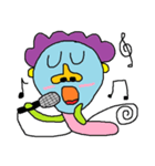 Cute hair green guy（個別スタンプ：16）