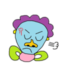 Cute hair green guy（個別スタンプ：19）