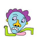 Cute hair green guy（個別スタンプ：32）