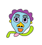 Cute hair green guy（個別スタンプ：33）