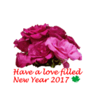 FLOWER TODAY FOR HAPPY NEW YEAR 2017（個別スタンプ：1）