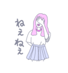 #Pink Girl（個別スタンプ：5）