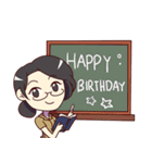 Teacher Pensri : Happy Birthday 2024（個別スタンプ：8）