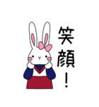 無表情チアうさぎ（個別スタンプ：15）
