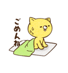 動く！おふとんからでないねこ。（個別スタンプ：3）