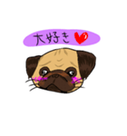 パグのあずきちゃん（個別スタンプ：15）