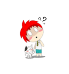 Naughty Boy Red Hair（個別スタンプ：11）