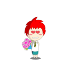 Naughty Boy Red Hair（個別スタンプ：21）