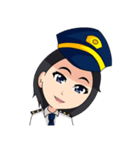 female pilot（個別スタンプ：3）