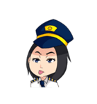 female pilot（個別スタンプ：4）