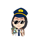 female pilot（個別スタンプ：6）