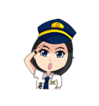 female pilot（個別スタンプ：12）