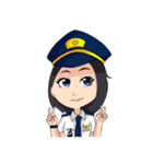 female pilot（個別スタンプ：13）
