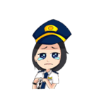 female pilot（個別スタンプ：14）