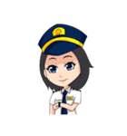 female pilot（個別スタンプ：18）