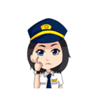 female pilot（個別スタンプ：21）