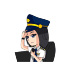 female pilot（個別スタンプ：33）