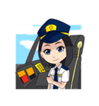 female pilot（個別スタンプ：34）