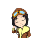 female pilot（個別スタンプ：36）