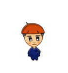 A Little Boy ＆ Girl（個別スタンプ：35）