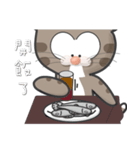 Mr Grey Little Cat with TC（個別スタンプ：3）