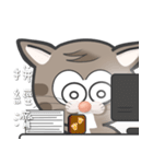 Mr Grey Little Cat with TC（個別スタンプ：4）