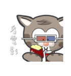 Mr Grey Little Cat with TC（個別スタンプ：11）