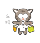 Mr Grey Little Cat with TC（個別スタンプ：12）
