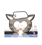 Mr Grey Little Cat with TC（個別スタンプ：15）