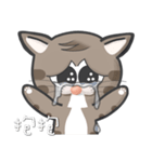 Mr Grey Little Cat with TC（個別スタンプ：28）