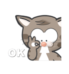 Mr Grey Little Cat with TC（個別スタンプ：35）