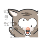 Mr Grey Little Cat with TC（個別スタンプ：38）