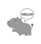 The Cute Fat Baby Rhino（個別スタンプ：1）