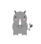 The Cute Fat Baby Rhino（個別スタンプ：4）