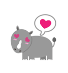 The Cute Fat Baby Rhino（個別スタンプ：5）