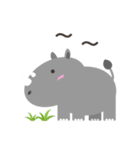 The Cute Fat Baby Rhino（個別スタンプ：8）