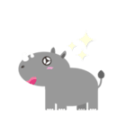 The Cute Fat Baby Rhino（個別スタンプ：17）