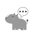 The Cute Fat Baby Rhino（個別スタンプ：18）